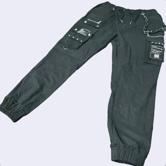Maniere De Voir Pants - BRAND NEW MANIÈRE DE VOIR Black Cargo Pants in UK Size 14!